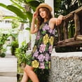 thumbnail image 2 of Fotbe Colorful Roses Vestido de Verano sin Mangas para Mujer – Vestido Midi Línea A, Estilo Camiseta Floral, Vestido Playero Casual y Fluido, 2 of 7