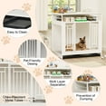 thumbnail image 5 of ZephyPaws 43.3 inch Dog Crate for Meduim Large Dogs Breeds, Double Layer Wooden Steel Pet Kennel Decorative End Table, Sturdy Dog Cage for Anxiety Dog, Decorate House as TV Stand, End Table, Bedside, 5 of 7
