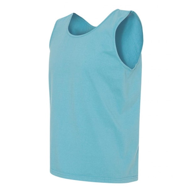 Colores de confort - Top sin mangas teñidas de pigmento - Laguna - Medio Comfort Colors Camiseta sin mangas