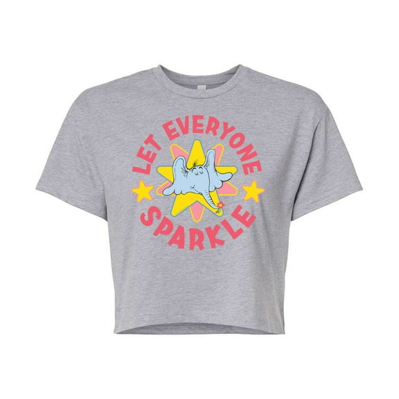 Horton Hears a Who - Let Everyone Sparkle  - Juniors Cropped Cotton Blend T-Shirt