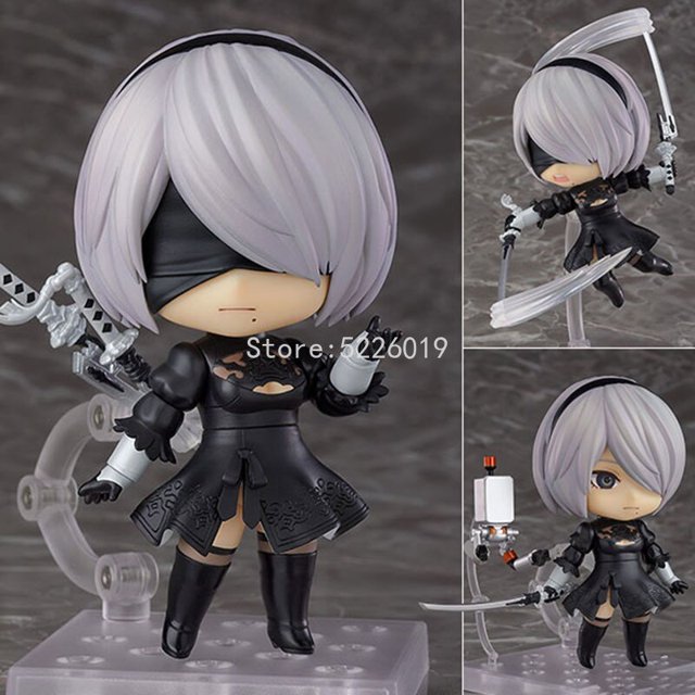 28CM NieR:Automata 2B Anime Girl figura YoRHa No.2 tipo B figura de acción NieR YoRHa 2B estatuilla modelo coleccionable muñeca juguetes regalos Gong Bohan LED