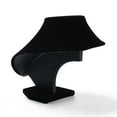 thumbnail image 3 of 1pc Bust Plastic Covered with Velvet Necklace Display Stands Black 18x19x17cm, 3 of 4