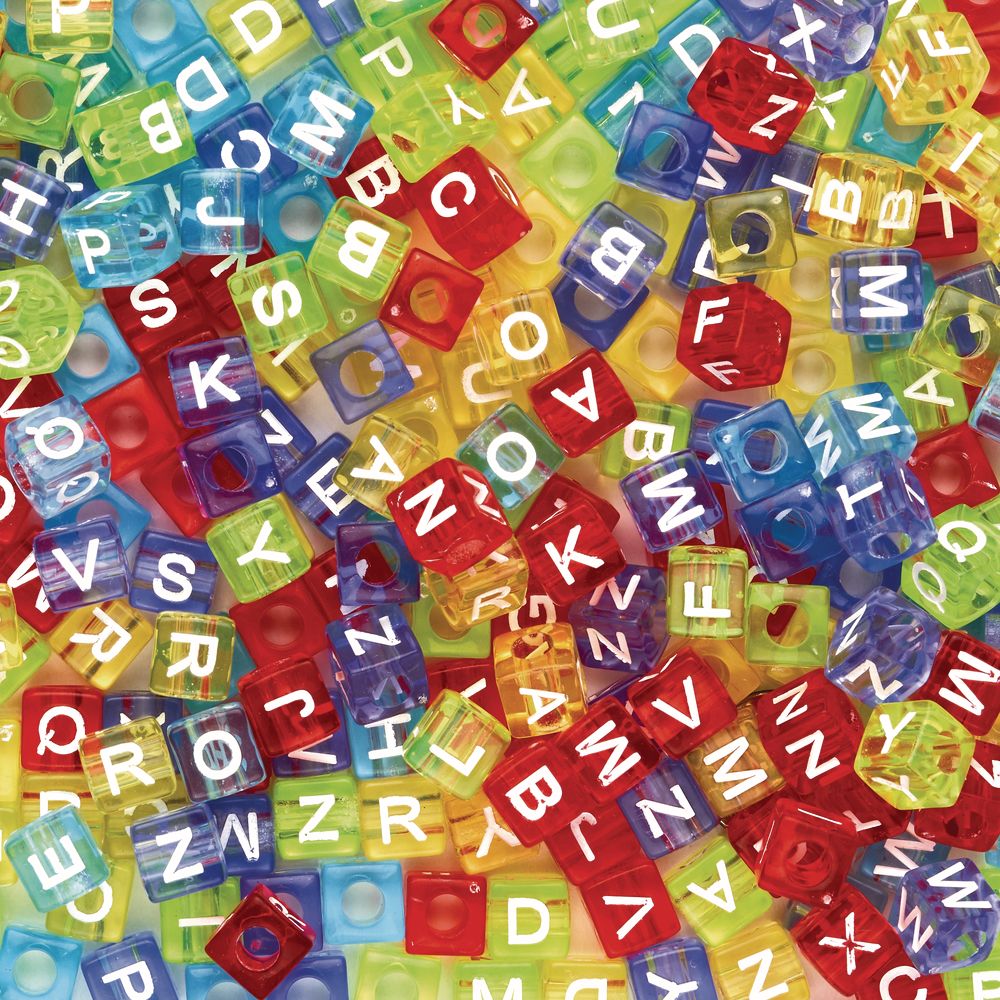 Colorations Colored ABC Beads - 300 Pieces - Walmart.com