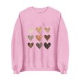 thumbnail image 3 of yillto Women Sweatshirts Crewneck Pullover Hearted Printed Long Sleeve Oversized Causal Sweatshirt, 3 of 3