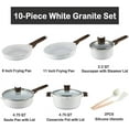 thumbnail image 2 of Garlie 10 Piece Nonstick Granite Cookware Set, Silicone, 2 of 9