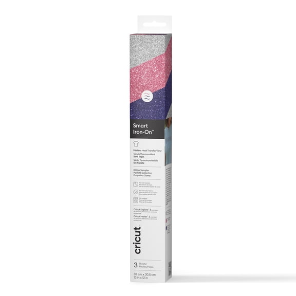 Cricut® Smart Iron-On™ Vinyl Glitter Matless Heat Transfer Vinyl, Nebula Sampler - 13 in x 12 in (3 ct), 13" x 12"