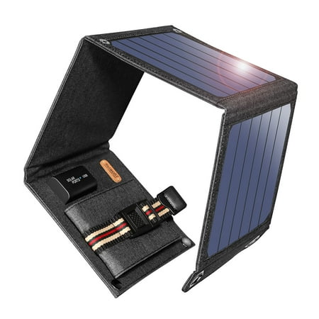 Suaoki 14W Solar Charger with Portable Solar Panels for Smartphones and Other 5V USB (Best Solar Charger For Smartphone)