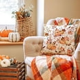 thumbnail image 5 of Fall Pillow Covers 20x20 inch Set of 2 Pumpkin Maple Leaf Flower Decorative Throw Pillow Case Autumn Thanksgiving Farmhouse Decoration for Home Couch, 5 of 6