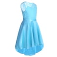 thumbnail image 2 of MSemis Girls Princess Lace High-Low Hem Wedding Bridesmaid Flower Girls Dress, 2 of 7
