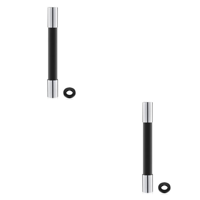 Naiovety Extensión de grifo, manguera de goma, lavabo de tocador antisalpicaduras, baño, cocina Universal, accesorios de giratorios alargados Negro 30cm 2piezas Naiovety CBP165369