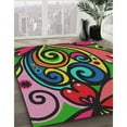 thumbnail image 2 of Ahgly Company Indoor Rectangle Patterned Green Abstract Area Rugs, 5' x 7', 2 of 6