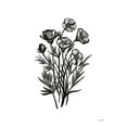 thumbnail image 3 of House Fenway 12x14 Black Modern Framed Museum Art Print Titled - Pen and Ink Wildflower II, 3 of 5