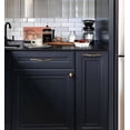 thumbnail image 3 of Goo-Ki Double Hole Centers (6.3''/7.6'') Champagne Bronze Cabinet Pulls, Zinc Alloy Cabinet Handles for Drawer Cupboard Wardrobe, 6 Pack, 3 of 8