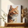 thumbnail image 6 of Ginger Cat Watercolor Canvas Print, Feline Wall Art for Living Room Bedroom Office Study Cafe Apartment Gift Decor, 6 of 8