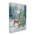 thumbnail image 3 of Stupell Industries Winter Woodland Animals Tree Holiday Painting Gallery Wrapped Canvas Print Wall Art, 3 of 7
