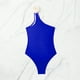 thumbnail image 5 of Trajes de baño de una pieza para mujer, conjuntos de bikini sin espalda con flores y un solo hombro a la moda de color sólido para mujer, traje de baño para mujer, 5 of 6