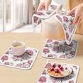 thumbnail image 5 of Pink Floral Pot Holders for Kitchen Heatproof Potholder, 2 Pack Spring Summer Modern Flower Leaf Hot Pads Multipurpose Oven Pads Cloth Potholders Trivet for Cooking and Baking, 5 of 8