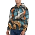 thumbnail image 3 of Cauagu Colorful Koi Fish Art for Men's Pullover Hooded Sweatshirt Athletic Casual Hoodie Aautumn Hoodie Sweatshirt for Men Pullover Casual Hooded Sweatshirt-4X-Large, 3 of 7