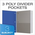 thumbnail image 2 of shiyou-Spiral Notebooks, 3-Subject, College Ruled Paper, Durable Plastic Cover, 150 Sheets, 3 Divider Pockets, 2 Pack (10386), multi-colored, 2 of 4