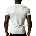 thumbnail image 3 of Yifymode Men's Compression Shirts Short Sleeve Body Shaper Slimming Shapewear Baselayer Athletic Workout Shirts,White 3XL, 3 of 3
