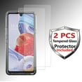 thumbnail image 2 of LG Stylo 6 Case Clear, (2 Pack) Temerped Glass Screen Protector for LG Stylo 6 / LG K71 Stylus, Njjex Crystal Clear Shock Absorption Technology Bumper Soft TPU Cover Case -Black, 2 of 9