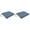 Spectrum Denim, variant on 17" x 19" Rectangular Outdoor Chair Pad Seat Cushion with Ties (2 Pack)