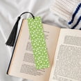 thumbnail image 4 of Kdxio Green White Flowers Print Metal Tassel Bookmarks,Perfect Gift for Art Lovers and Bookworms Metal Bookmarks for Women, 4 of 8