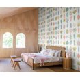 thumbnail image 3 of ohpopsi Leaf Boogie Pastel Tropical Mix Unpasted Non Woven Wallpaper, 19.7-in by 33-ft., 54.2 sq. ft., 3 of 5