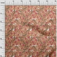 thumbnail image 3 of oneOone Polyester Spandex Peach Fabric Tropical Leaf Dress Material Fabric Print Fabric By The Yard 56 Inch Wide, 3 of 5