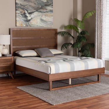 Mid-Century Modern King Platform Bed in Walnut