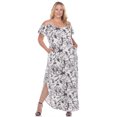 thumbnail image 1 of White Mark Women's Cold Shoulder Tie Dye Maxi Dress, 1 of 6