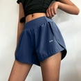thumbnail image 4 of HOOMEUMY Women's Tennis Shorts Casual Elastic Sports Skorts Tummy Control High Waisted Solid Color Stretchy Shorts Yoga Shorts for Golf Workout Skater Shorts with Shorts Underneath Summer Shorts, 4 of 5