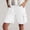 White, variant on Pocket Jean Shorts For Women Summer Solid Pocket Elastic Waist Outdoor Vacation Casual Resort Travel Everyday Look Relaxed Vacation Look Comfort Focused Design Gray L