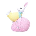 thumbnail image 2 of Kuroiy Easter Bunny Resin Desktop Ornament – Yellow, Blue, Pink, 5.12" Cute Shelf Decor Figure for Table, Office, Living Room, Spring Display Accen, 2 of 6