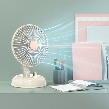 

USB Desk Fan Desktop Small Fan Rechargeable Silent Table Fan for Office Home Desk Dormitory Green