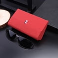 thumbnail image 3 of Car Storage Box Flip-Type Anti-Falling Eyeglass Case Snap-On Installation Leather Texture Organizer Universal Fit Sunglasses Box, 3 of 8