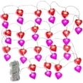 thumbnail image 2 of Valentine's Day Red & Pink Heart 10ft String Lights-Set of 2 Fairy Lights-Easy to Hang w Waterproof Battery Pack-9 Different Modes- Indoor/Outdoor Decor for Valentines, Bedroom, Wedding, 2 of 5