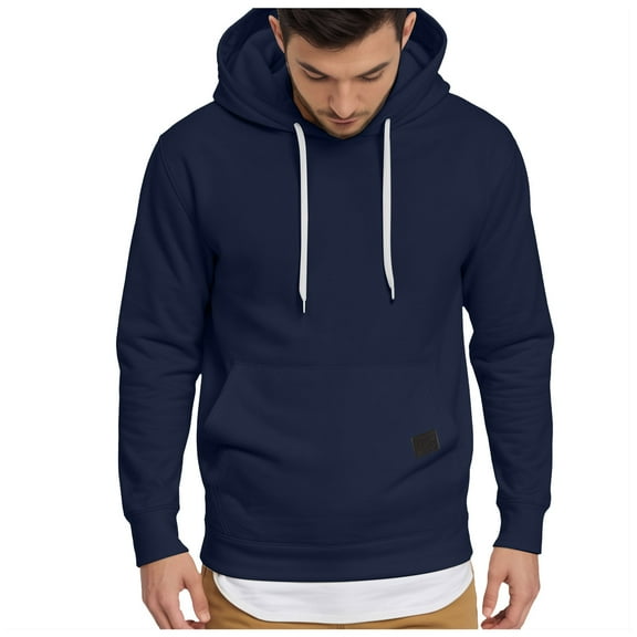 Hoodies For Men Pullover Plain Hoodie Men's Hoodies Lightweight Pullover Long Sleeve Athletic Sweatshirts for Gym Workout Comfort Thin Plain hoodie