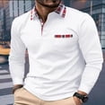 thumbnail image 4 of Spring And Autumn Fashion Men's Long Sleeve Polo Shirt Business Casual Lapel Plaid Collar Daily outdoor Casual Long Sleeve, 4 of 5