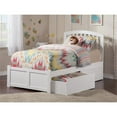 thumbnail image 6 of Leo & Lacey Richmond Twin Wood Platform Bed and Storage Drawers in White, 6 of 7