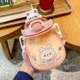 thumbnail image 2 of Large children's water bottle with silicone straw and spill-proof lid, 2 of 4