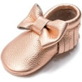 thumbnail image 6 of Leather Baby Moccasins Hard Soled Tassel Crib Toddler Shoes for Boys and Girls, 6 of 6