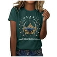thumbnail image 1 of WEAIXIMIUNG T-Shirts Amusants Humour Adulte T-Shirt d'Été Décontracté Imprimé à Manches Courtes Col Rond pour Femmes, 1 of 4