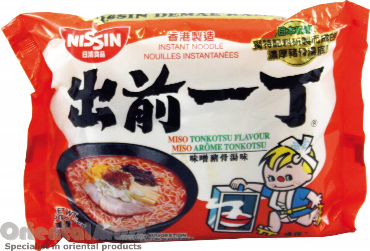 NineChef Bundle - Nissin Demae Ramen Variety Pack (Tonkotsu Series) (Pack of 16 with 4 Each Flavor) + 1 NineChef Spoon