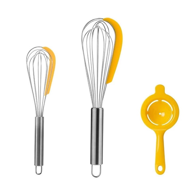 Batidores de huevo batidores de huevos de mano de acero inoxidable agitadores de cocina antiadherentes para el hogar 3 unids/set sidaley HA004910-00B
