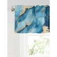 thumbnail image 6 of Valances for Windows Teal Blue Rod Pocket Cafe Window Treatments Valance Curtains for Kitchen Bathroom Laundry Basement Windows 56"x16", 6 of 9