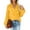 Yellow, variant on Arlun Flowy Chiffon V-Neck Long Sleeve Blouse for Women Elegant Polka Print and Shirred Detail Lightweight Soft Pullover Tops Loose Fit Comfy Shirts for Fall Winter Wear Yellow XL