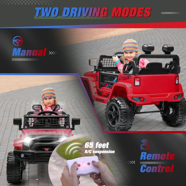 Clovercat 12V Battery Operated Kids Ride On Jeep, Remote