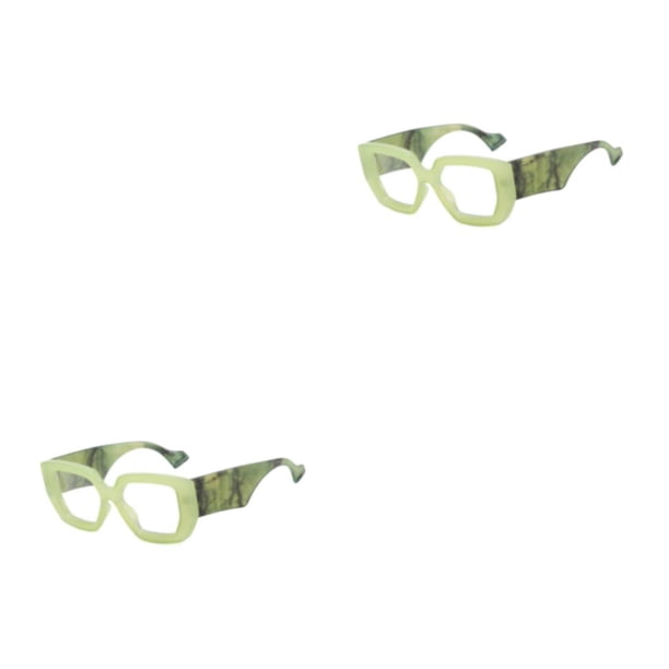 Qarigey Gafas de lectura Marco grande Gafas de lectura Suministros de oficina Prescripción Diseño cuadrado grande Aleación Hipermetropía de Tipo 3 2piezas