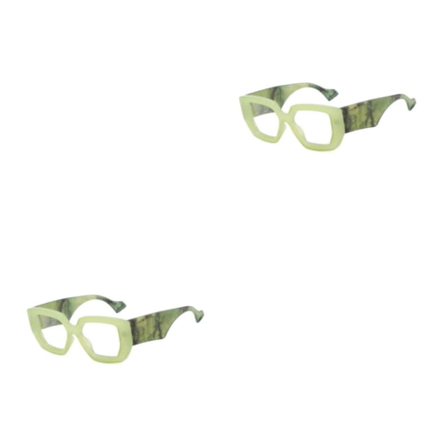Gafas de lectura Minnieouse Marco grande Aleación de gran tamaño Transparente Tipo 3 2piezas